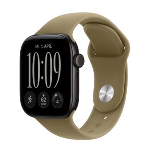 Apple Watch S12 Cellular 42mm Black Aluminium Case with Olive Sport Band - S/M