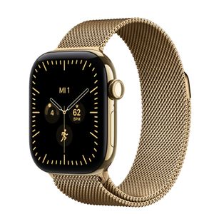 Apple Watch S12 Cellular 42mm Radiant Gold Titanium Case with Radiant Gold Milanese Loop