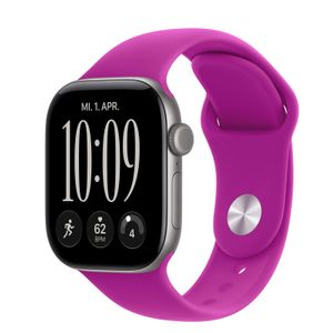 Apple Watch S12 Cellular 42mm Space Gray Aluminium Case with Magenta Sport Band - S/M