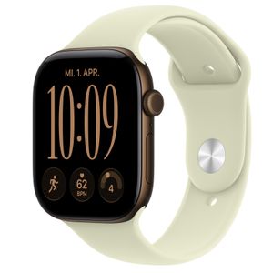 Apple Watch S12 Cellular 46mm Dark Bronze Aluminium Case with Pale Succulent Sport Band - S/M