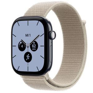 Apple Watch S12 Cellular 46mm Night Blue Ceramic Case with Limestone Sport Loop