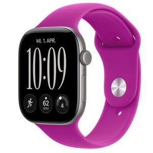 Apple Watch S12 GPS 46mm Space Gray Aluminium Case with Magenta Sport Band - S/M
