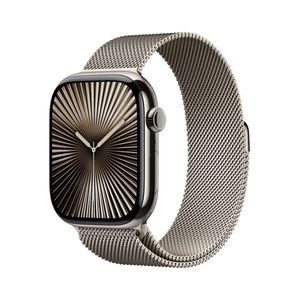 Apple Watch Series 10 GPS + Cellular 46mm Natural Titanium Case with Natural Milanese Loop - M/L