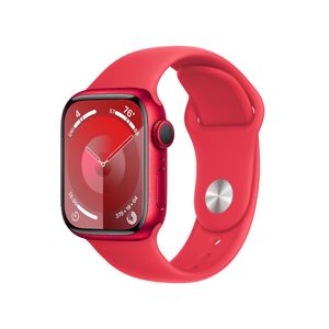 Apple Watch Series 9 GPS 45mm RED Aluminium Case with RED Sport Band - M/L