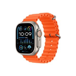 Apple Watch Ultra 2 GPS + Cellular, 49mm Titanium Case with Orange Ocean Band