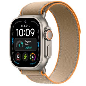 Apple Watch Ultra 4 Cellular 49mm Natural Titanium Case with Sand Trail Loop - M/L