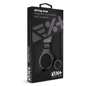 Next One AirTag Magnetic Aluminium Key Carabiner - Black