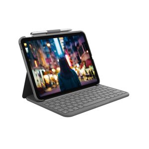 Logitech Slim Folio Keyboard Case for iPad (10th gen) - Grey - US