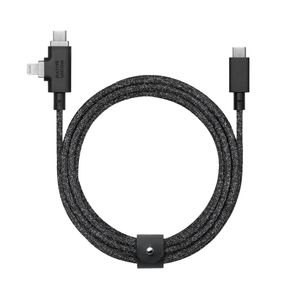 Native Union Belt Cable Duo Pro USB-C to USB-C/Lightning 240W 2,4m - Cosmos