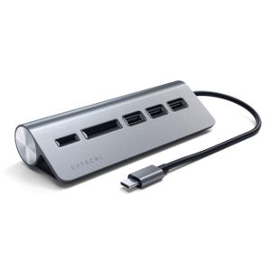 Satechi Aluminium Type-C USB Hub (3x USB 3.0,MicroSD) - Space Grey