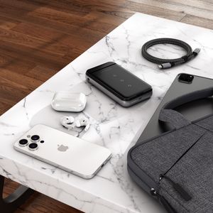 Satechi Duo Wireless Charger Power Bank Stand 10000 mAh Stand (Powerbank based for iPhone &amp; Airpods) - Space Grey