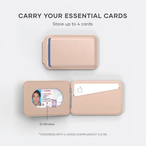 Satechi Vegan-Leather Magnetic Wallet Stand (iPhone 12/13/14/15 all models) - Desert Rose