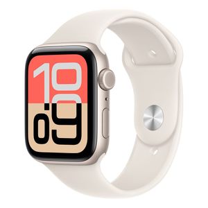 Apple Watch SE 3 Cellular 44mm Starlight Aluminium Case with Starlight Sport Band - M/L