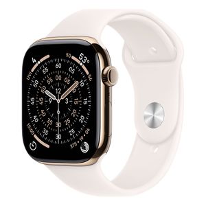 Apple Watch S11 Cellular 46mm Gold Titanium Case with Light Blush Sport Band - M/L
