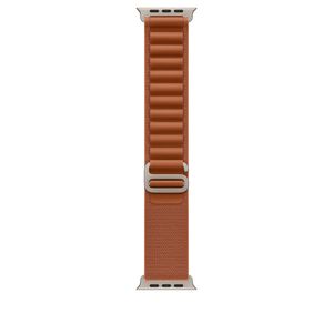 Apple Watch 49mm Loop: Terra Cotta Alpine Loop - Medium - Natural Titanium Finish