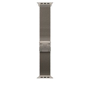 Apple Watch 49mm Loop: Natural Titanium Milanese Loop - Large