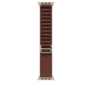 Apple Watch 49mm Titanium Loop: Burgundy Alpine Loop - Large - Natural Titanium Finish