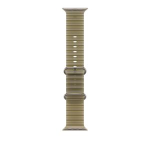 Apple Watch 49mm Titanium Band: Translucent Kelp Ocean Band - Natural Titanium Finish