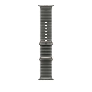 Apple Watch 49mm Titanium Band: Translucent Black Ocean Band - Natural Titanium Finish
