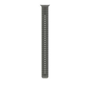 Apple Watch 49mm Titanium Band: Translucent Black Ocean Band Extension - Natural Titanium Finish