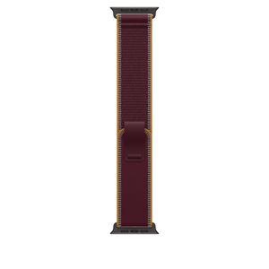 Apple Watch 49mm Titanium Loop: Burgundy Trail Loop - M/L - Black Titanium Finish