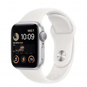 Apple Watch SE (v2) GPS 40mm Silver Aluminium Case with White Sport Band - Regular