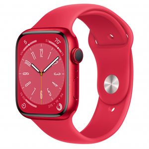 Apple Watch Series 8 GPS 45mm Red Aluminium Case with Red Sport Band - Regular