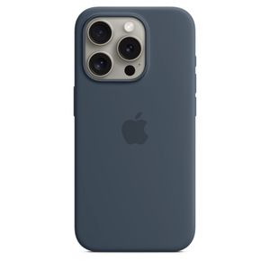 Apple iPhone 15 Pro Silicone Case w MagSafe - Storm Blue