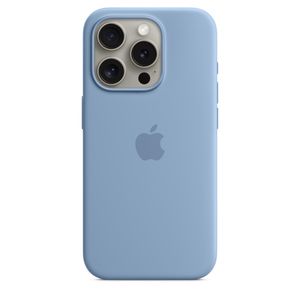 Apple iPhone 15 Pro Silicone Case w MagSafe - Winter Blue