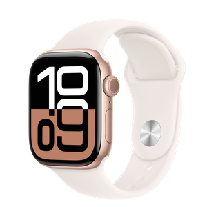 Apple Watch S10 Cellular 42mm Rose Gold Alu Case with Light Blush Sport Band - S/M