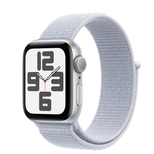 Apple Watch SE2 v3 GPS 40mm Silver Alu Case with Blue Cloud Sport Loop