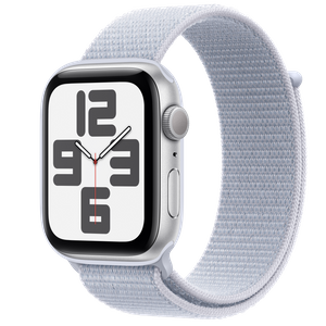 Apple Watch SE2 v3 GPS 44mm Silver Alu Case with Blue Cloud Sport Loop