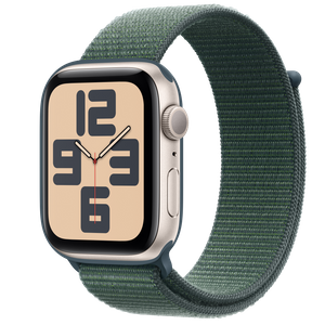 Apple Watch SE2 v3 GPS 44mm Starlight Alu Case with Lake Green Sport Loop