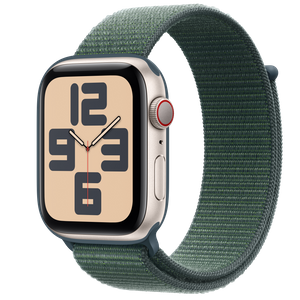 Apple Watch SE2 v3 Cellular 44mm Starlight Alu Case with Lake Green Sport Loop